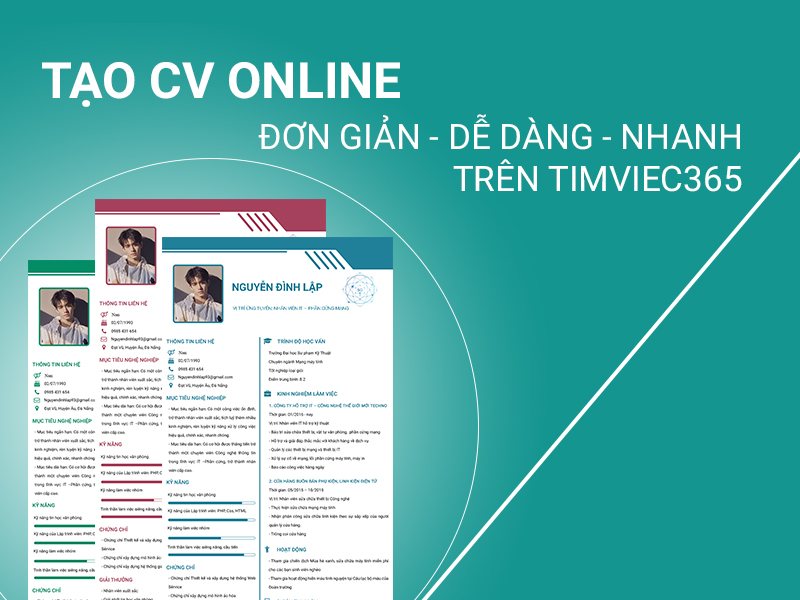 Nhận ngay mẫu CV Startup tại timviec365.vn